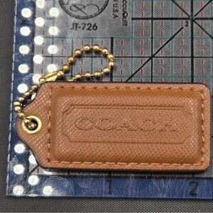Coach Brown Leather Hangtag